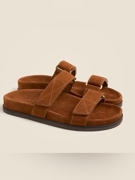J. Crew Shoes - J. Crew Colbie Wide Strap Sandal Slide in Suede Size 8.5 NWT